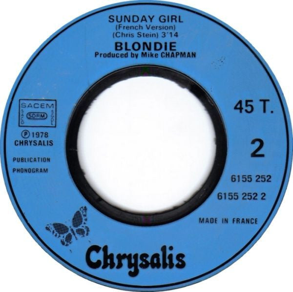 Blondie : Sunday Girl / Sunday Girl (French Version)  (7", Single)