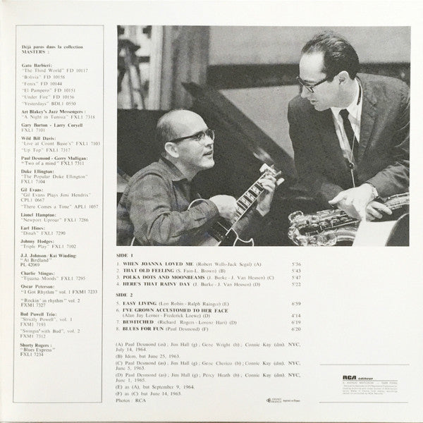 Paul Desmond : Easy Living (LP, Album, RE)