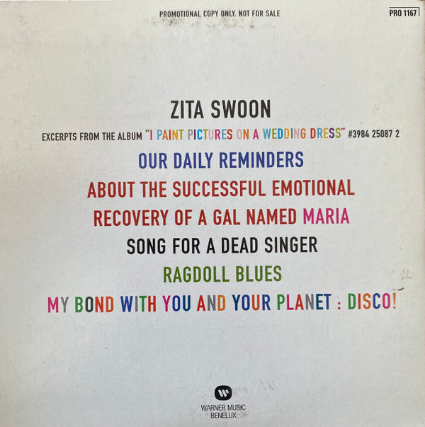Zita Swoon : Excerpts from the album "I Paint Pictures on a Wedding Dress" (CD, Promo, Smplr, Car)
