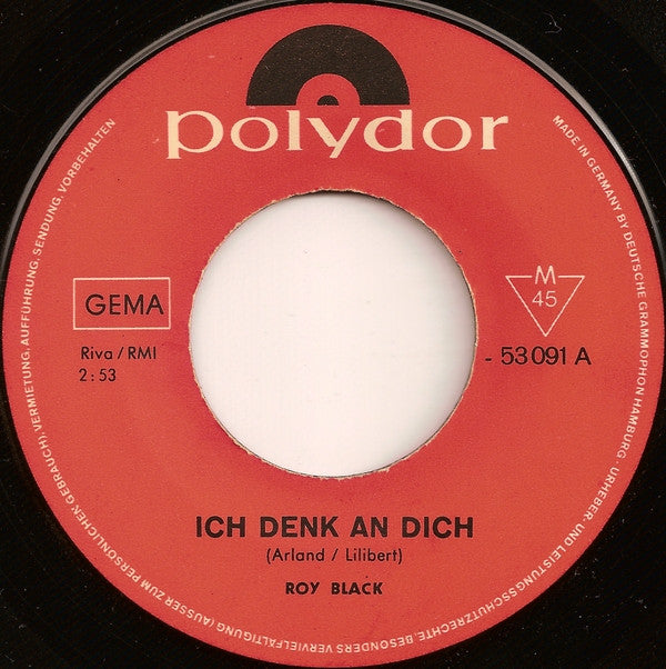 Roy Black : Ich Denk' An Dich (7", Single, Mono)