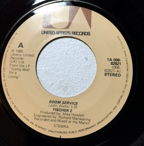 Fischer-Z : Room Service (7", Single)