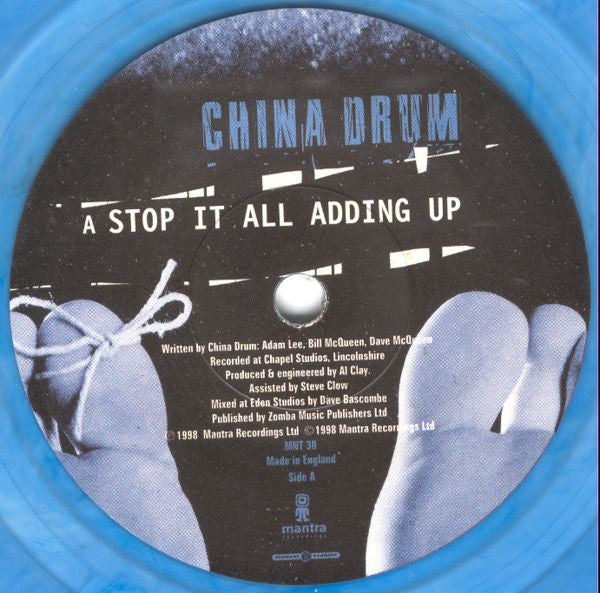 China Drum : Stop It All Adding Up (7", Single, Blu)