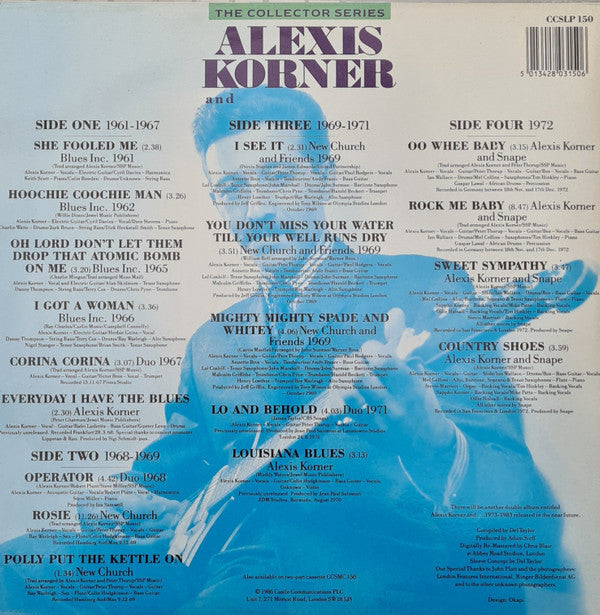 Alexis Korner : Alexis Korner And... 1961 - 1972 (2xLP, Comp, RM)