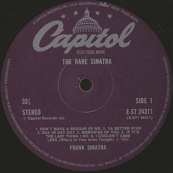 Frank Sinatra : The Rare Sinatra (LP, Comp)