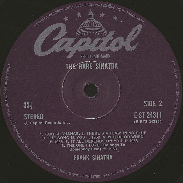 Frank Sinatra : The Rare Sinatra (LP, Comp)