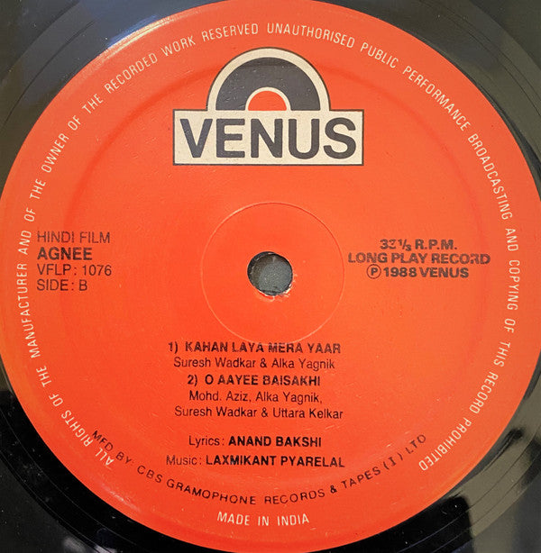 Laxmikant-Pyarelal : Agnee (LP)