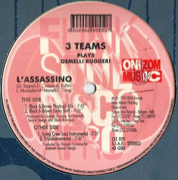 3 Teams Plays Gemelli Ruggeri : L'Assassino (12")