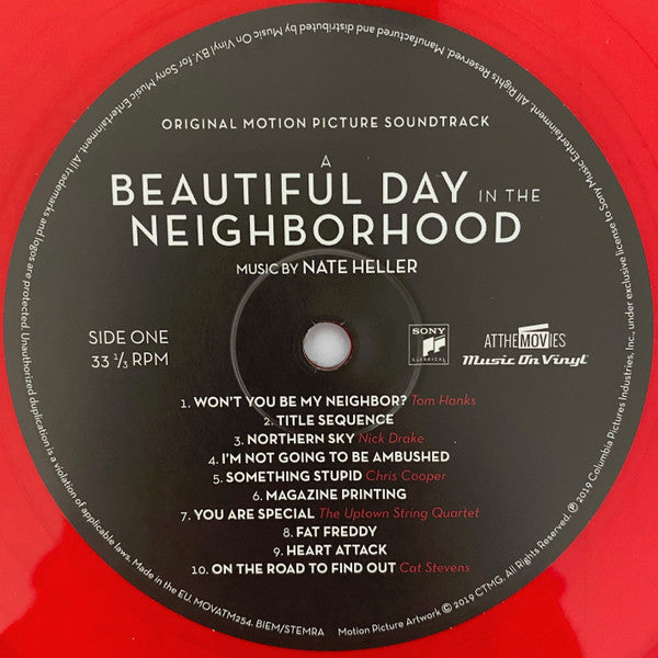 Nate Heller : A Beautiful Day In The Neighborhood (Original Motion Picture Soundtrack) (LP, Ltd, Num, Red)