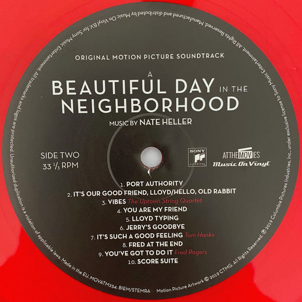 Nate Heller : A Beautiful Day In The Neighborhood (Original Motion Picture Soundtrack) (LP, Ltd, Num, Red)