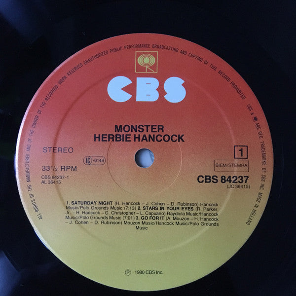 Herbie Hancock : Monster (LP, Album)