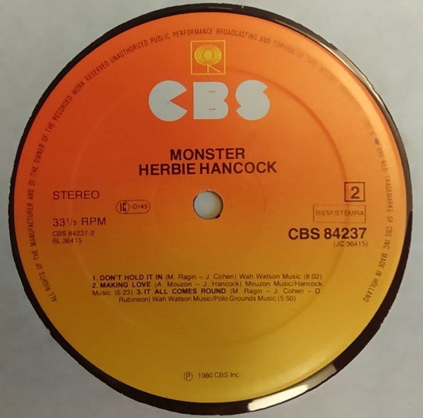 Herbie Hancock : Monster (LP, Album)