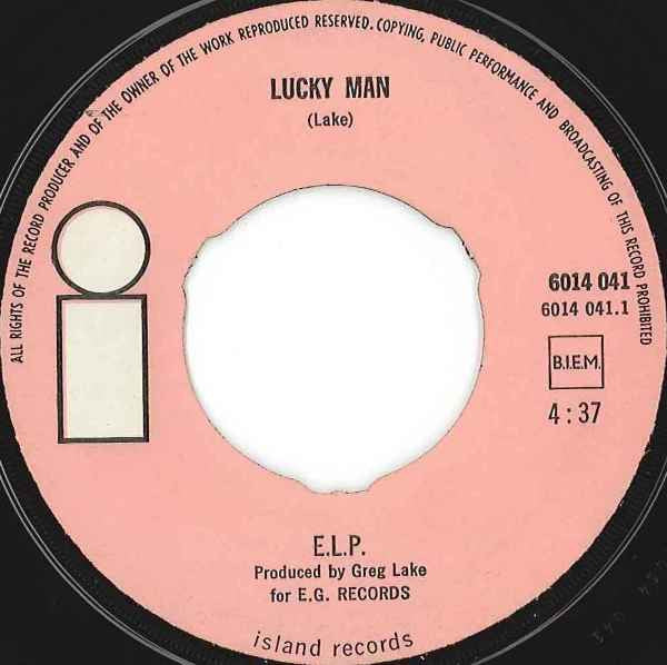 Emerson, Lake & Palmer : Lucky Man / Knife-Edge (7", Single, 3-P)