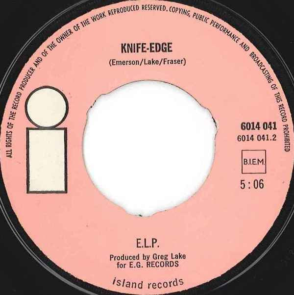 Emerson, Lake & Palmer : Lucky Man / Knife-Edge (7", Single, 3-P)