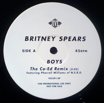 Britney Spears : Boys (The Co-Ed Remix) (12", Promo)