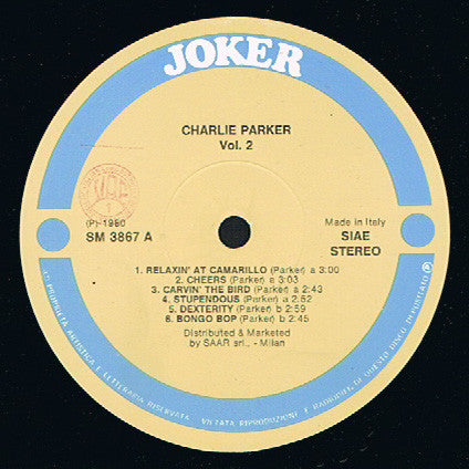 Charlie Parker : All Stars Quintet & Sextet, Vol. 2 (LP, Comp)