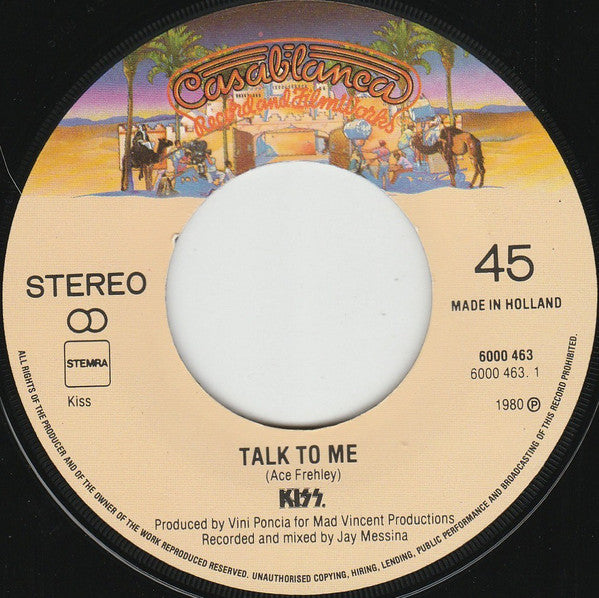 Kiss : Talk To Me  (7")