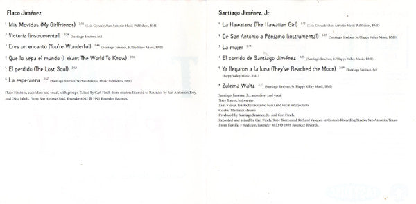 Flaco Jimenez, Santiago Jimenez, Jr. : Tex-Mex Party (CD, Comp)