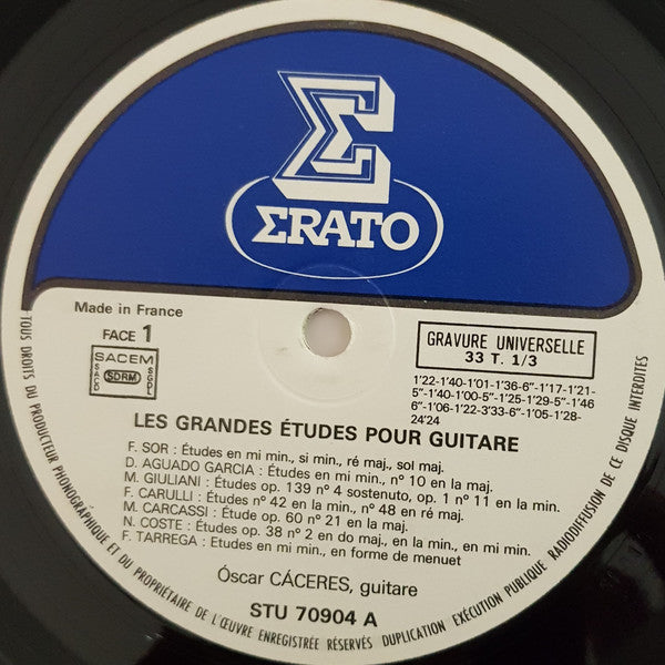 Oscar Cáceres : Les Grandes Etudes Pour Guitare, Vol.2 (LP)