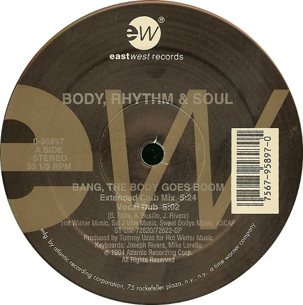 Body, Rhythm and Soul : Bang, The Body Goes Boom (12")