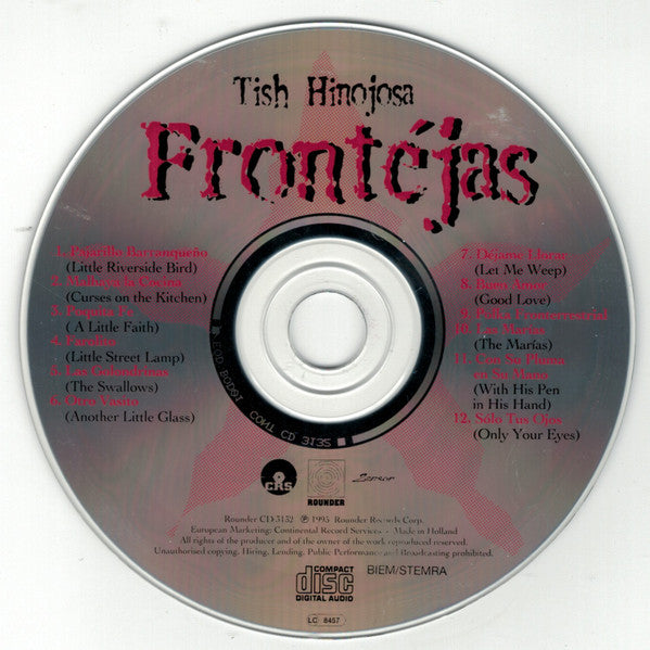Tish Hinojosa : Frontéjas (CD, Album)