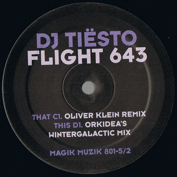DJ Tiësto : Flight 643 (2x12")