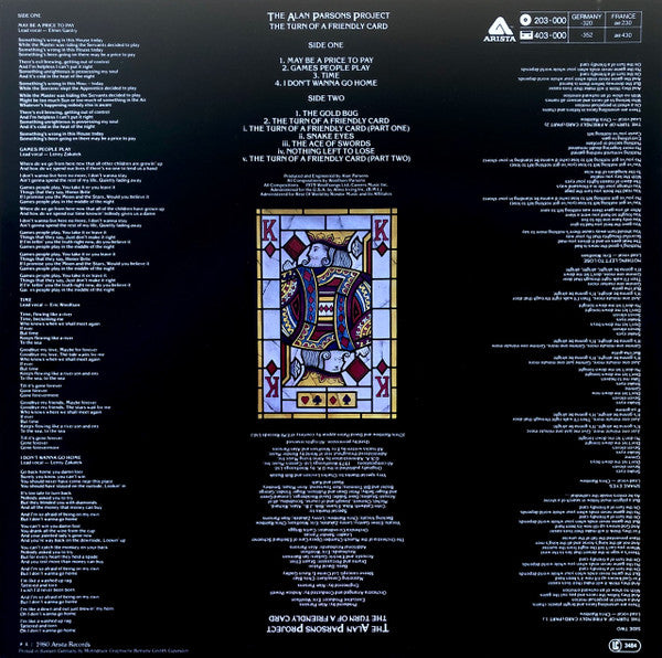 The Alan Parsons Project : The Turn Of A Friendly Card (LP, Album)