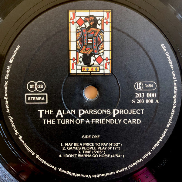 The Alan Parsons Project : The Turn Of A Friendly Card (LP, Album)