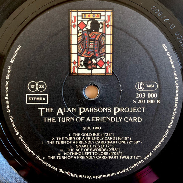 The Alan Parsons Project : The Turn Of A Friendly Card (LP, Album)