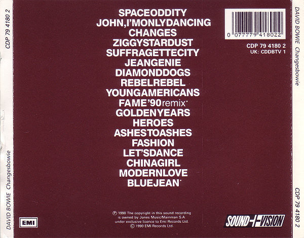 David Bowie : Changesbowie (CD, Comp, RM)