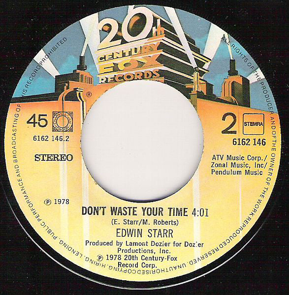 Edwin Starr : I'm So Into You / Don't Waste Your Time (7", Single)