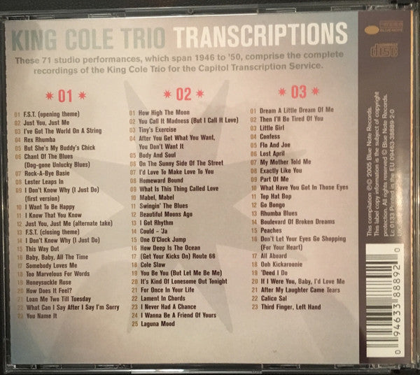 The Nat King Cole Trio : Transcriptions (3xCD, Comp, Transcription)