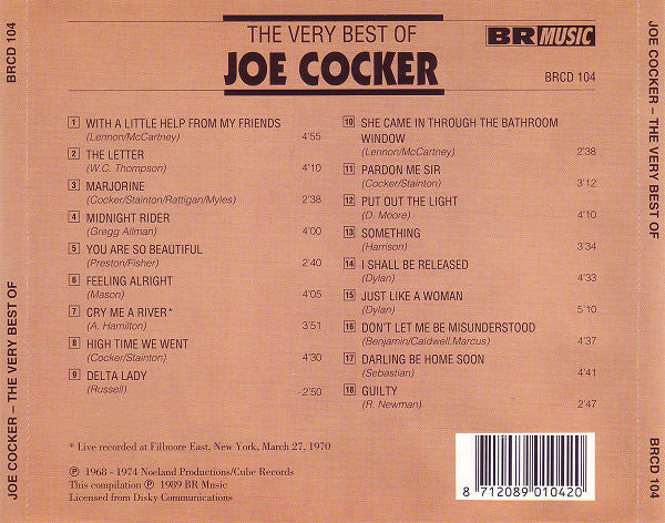 Joe Cocker : The Very Best Of Joe Cocker (CD, Comp, RE)