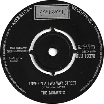 The Moments : Love On A Two Way Street (7", Single)