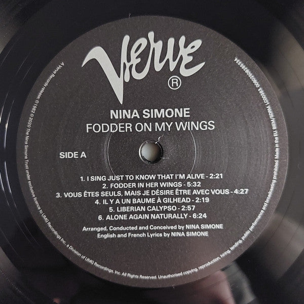 Nina Simone : Fodder On My Wings (LP, Album, RE, 180)