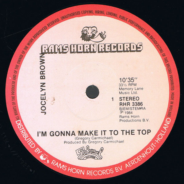 Jocelyn Brown : I'm Gonna Make It To The Top / It's You (12")