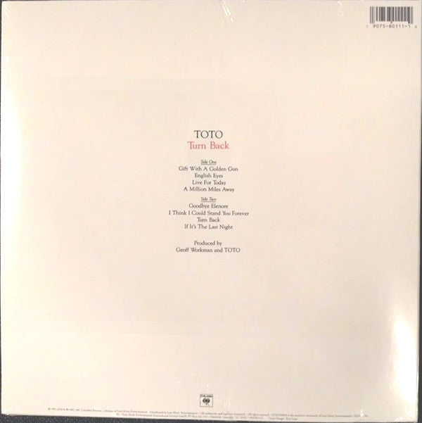 Toto : Turn Back (LP, Album, RE, RM)