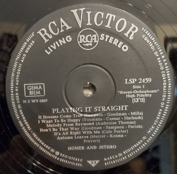 Homer And Jethro : Playing It Straight (LP, Album)
