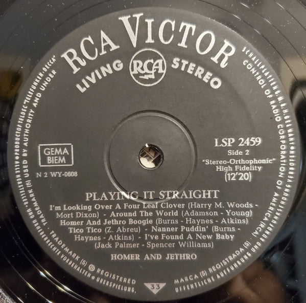 Homer And Jethro : Playing It Straight (LP, Album)