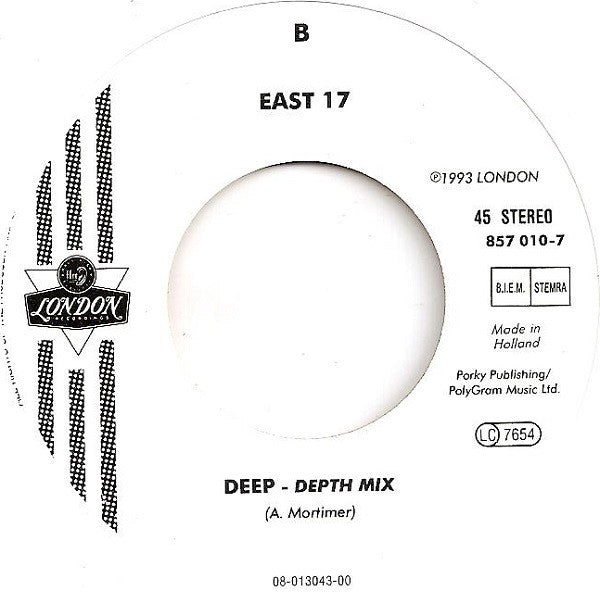East 17 : Deep (7", Single)