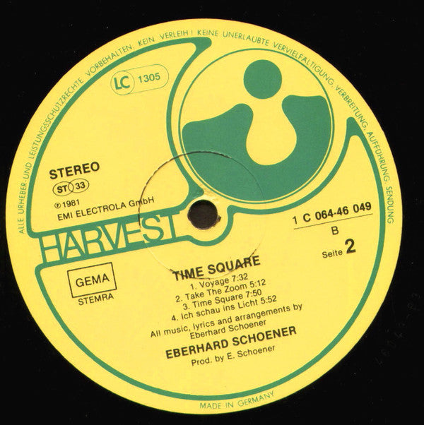 Eberhard Schoener : Time Square (LP, Album)