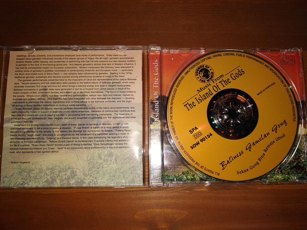 Sekaa Gong Bina Remaja Ubud : Music From The Island Of The Gods - Balinese Gamelan Gong (CD, Comp)
