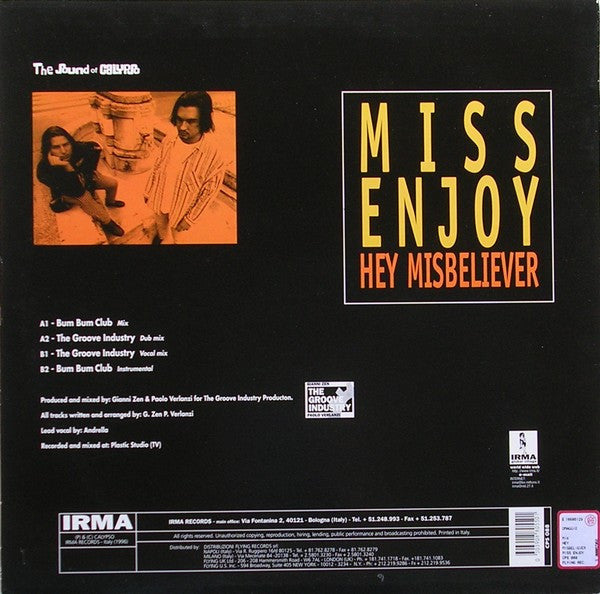 Miss Enjoy : Hey Misbeliever (12")