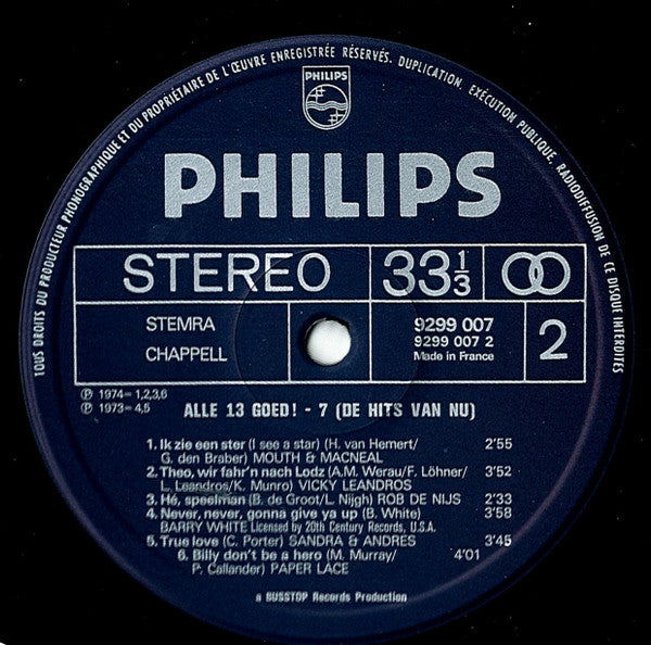 Various : Alle 13 Goed! Deel 7 (LP, Comp)