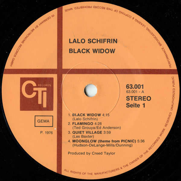 Lalo Schifrin : Black Widow (LP, Album)