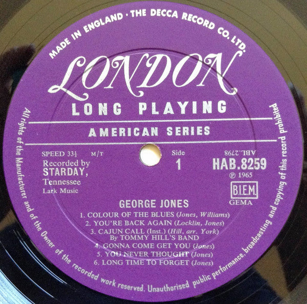 George Jones (2) : George Jones (LP, Mono)