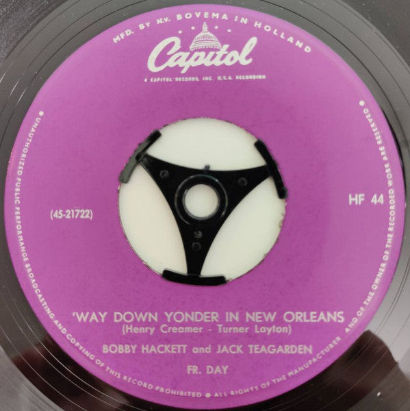 Bobby Hackett and Jack Teagarden : Capitol's Dixie Serie - Oh Baby/Way Down Yonder in New Orleans (7", Single)