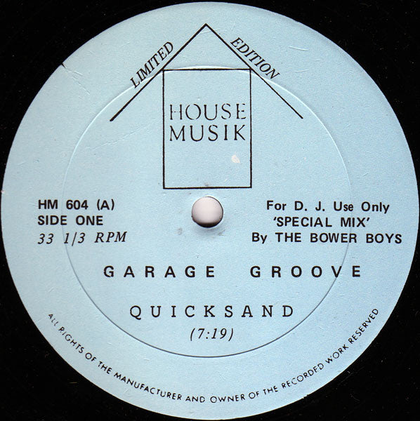 Garage Groove : Quicksand (12", Ltd, Unofficial)