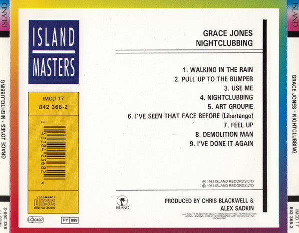 Grace Jones : Nightclubbing (CD, Album, RE)