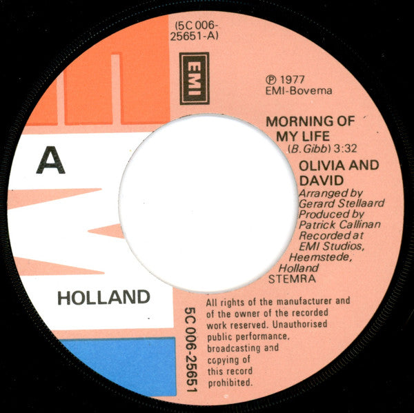 Olivia & David : Morning Of My Life (7", Single)