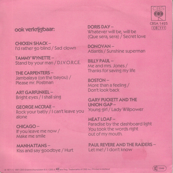 The Shuffles : Cha-La-La, I Need You / Bitter Tears (7", Single)